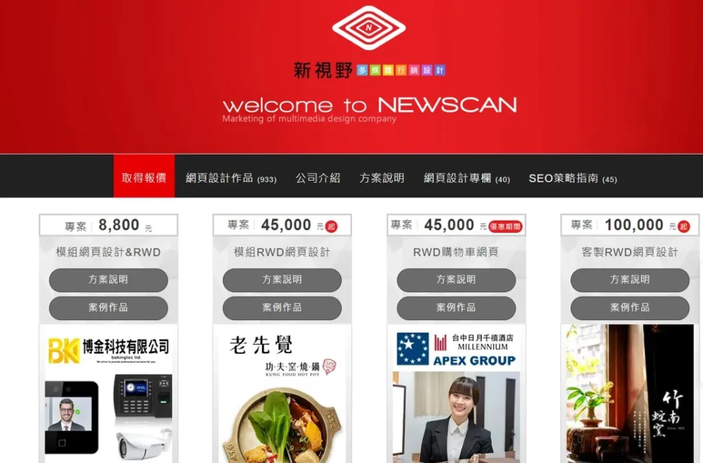網頁設計公司推薦：新視野網頁設計